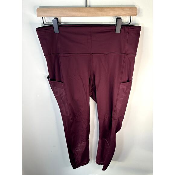 Lululemon Fast & Free Crop 23" *Mesh Size 10 Special Edition - Picture 3 of 11